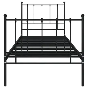 Berkfield Bed Frame Black Metal 100x200 cm