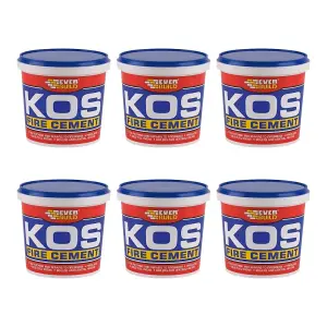 EVERBUILD KOS FIRE CEMENT buffPail cont. 500 gr (Pack of 6)