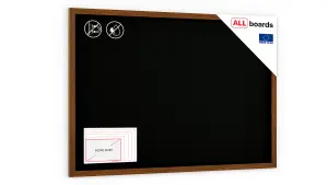 ALLboards Black chalkboard 150x100 cm wooden frame