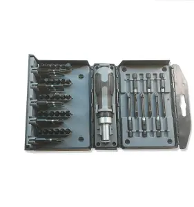 Lumberjack 52 Piece Impact Screwdriver Ratchet Bit Set Includes Plastic Carry Case