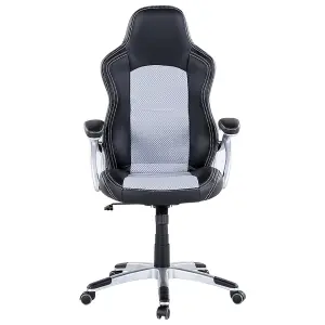 Office Chair Faux Leather Black EXPLORER