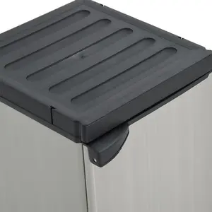 Berkfield Garden Storage Cabinet with 1 Shelf Grey and Black 35x40x85 cm