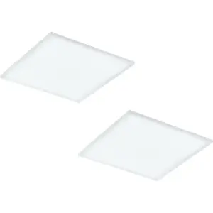 2 PACK 595mm Sleek Ceiling Light White Slim Square Low Profile 33W LED 4000K