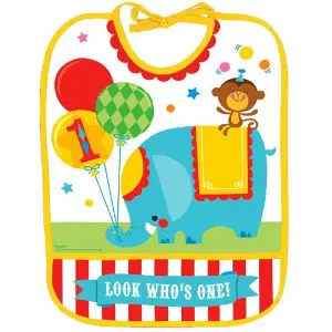 Fisher Price Circus Animal 1st Birthday Bib Multicoloured (One Size)