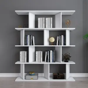 Decorotika 5-tier Grace Bookcase Bookshelf Shelving Unit Display Unit - White