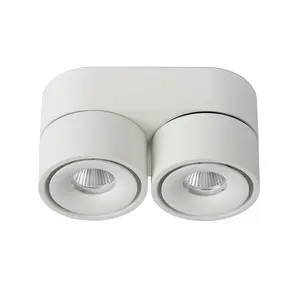 Lucide Yumiko Modern Surface Mounted Ceiling Spotlight 7,8cm - LED Dim. - 2x8W 2700K - White