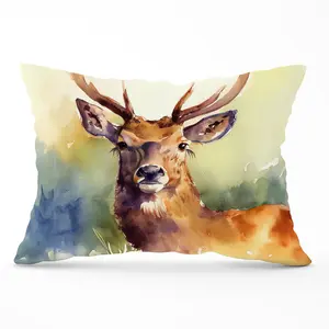 Splendid Stag Watercolour Cushions 33cm x 48cm