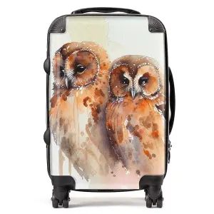 Loving Tawny Owls Watercolour Suitcase - Cabin