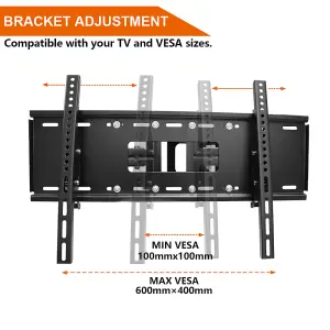 SunDaze TV Wall Mount Swivel & Tilt Bracket for 32"-70" TV LCD LED Plasma Flat Curved Screens