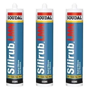 Soudal Silirub LMN Neutral Silicone - 300ml - Chartwell Green (Pack of 3)