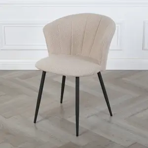 Dunelm - Bouclé Occasional Chair - Beige