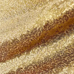 Neel Blue 70" x 70" Square Sequin Tablecloth, Gold