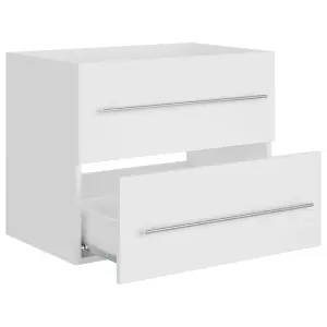 Berkfield Sink Cabinet White 60x38.5x48 cm Engineered Wood