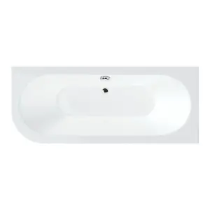 Eugene Right Hand White Super-Strong Acrylic Double Ended Straight Bath (L)1650mm (W)725mm