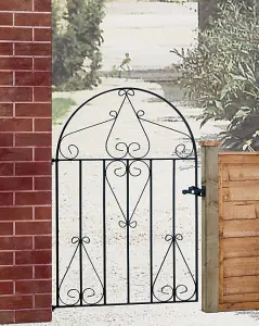 CLEVE Metal Scroll Low Bow Top Garden Gate 991mm GAP x 1257mm High CLBZP53