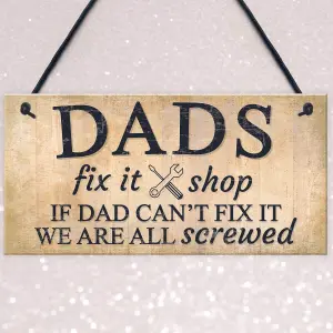 Red Ocean Dads Man Cave Signs Garage Shed Door Wall Hanging Plaque Gifts For Dad Daddy