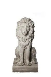 Very Large Sitting Proud Lion Statue