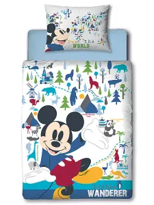 Mickey Mouse Wanderer Junior Duvet Cover and Pillowcase Set