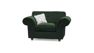 The Great British Sofa Company Windsor Bottle Green Armchair - Brown Feet