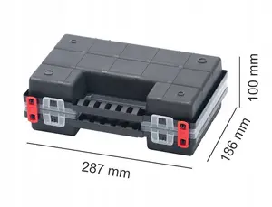 Duo Compartment Storage Tandem Organiser Case Tool Box Adjustable Dividers Model 1