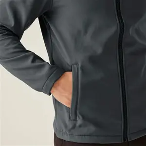 Regatta Professional Men's Breathable Ablaze Printable Softshell Jacket Seal Grey Black, Size: L