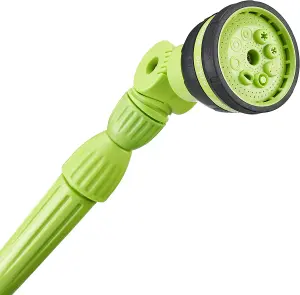 Watering Lance - 1.4m Telescopic Garden Sprayer Nozzle Hose Pipe Attachment with 8 Spray Patterns & Angle Adjusting Head