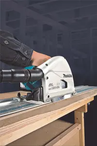 Makita DSP600ZJ 36v Twin 18v Brushless Plunge Cut Circular Saw 2x Guide Rails