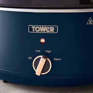 Tower Cavaletto 6.5 Litre Slow Cooker Midnight Blue