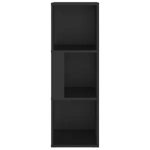 Berkfield Corner Cabinet Black 33x33x100 cm Engineered Wood