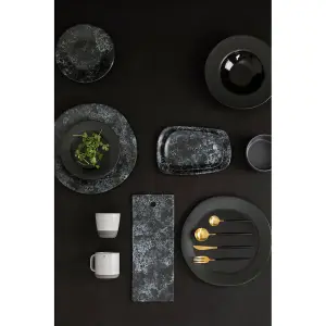 Interiors By Premier Unique Black Pasta Bowl, Durable Marble Pasta Bowl For Kitchen, Elegant Pasta Bowl For Outdoor Parties