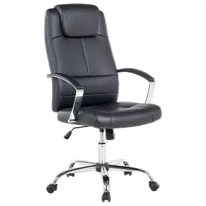 Executive Chair Faux Leather Black WINNER