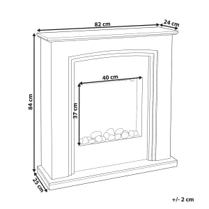 Electric Fireplace Heater NYIRI White