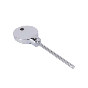 Sash Heritage Brass Key to Suit Locking Fasteners with a Grub Screw - Polished Chrome