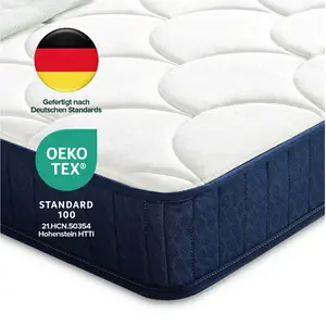 Tight Top pocket spring mattress - Medium firmness mattress - Mattress with multiple layers Kingsize (5')