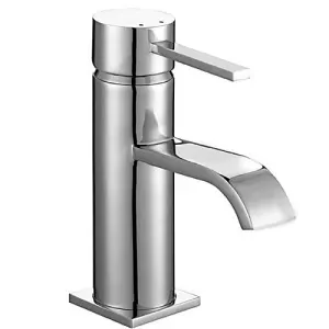 Nes Home Urban Modern Design Waterfall Chrome Single Lever Mono Mixer Basin Tap