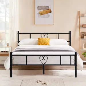 Aaru Bed Frame Black / Small Double (4')