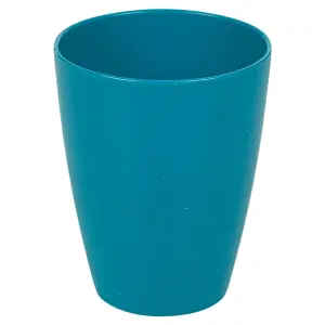 URBNLIVING 10cm Height Teal 6 Small Plastic Drinking Cups 330ml