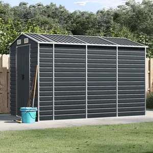 Brumit Garden Shed 191x300x198 cm Galvanised Steel Anthracite