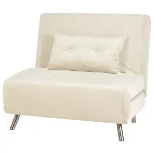 Beliani Modern Sofa Bed FARRIS Cream Velvet