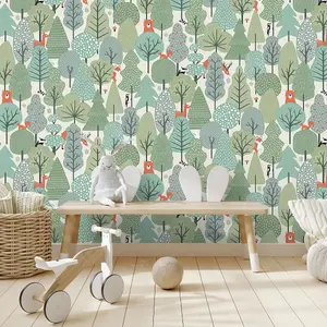 Muriva Green Floral Metallic effect Embossed Wallpaper