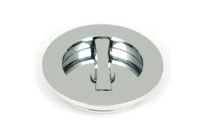 From The Anvil Polished Chrome 75mm Plain Round Pull - Privacy Set