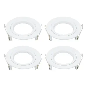 Arlec GU10 Fixed Downlight 4 Pack White Finish