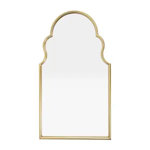 Shatterproof Metal Decorative Wall Mounted Mirror with Gold Framed