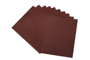 Aluminium oxide Assorted Hand sanding sheets, Pack of 10 for Fillers, paints & wood