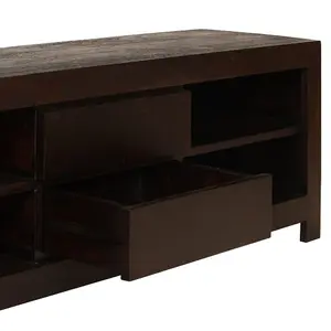 Berkfield TV Cabinet Solid Acacia Wood 120x30x40 cm Dark Brown