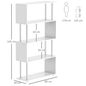 Charest 145cm H x 80cm W Standard Bookcase Matte White