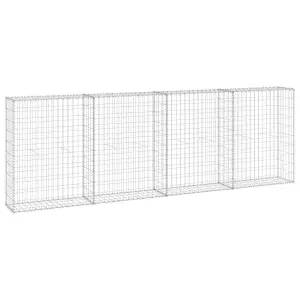 Berkfield Gabion Wall with Covers Galvanised Steel 300x30x100 cm