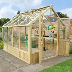 Forest Garden Vale Natural timber 10x8 Greenhouse