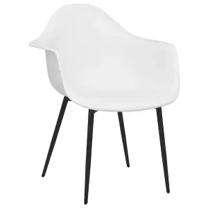 Berkfield Dining Chairs 2 pcs White PP