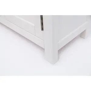 Lovere Off White 2 Door TV Cabinet Chrome Knob